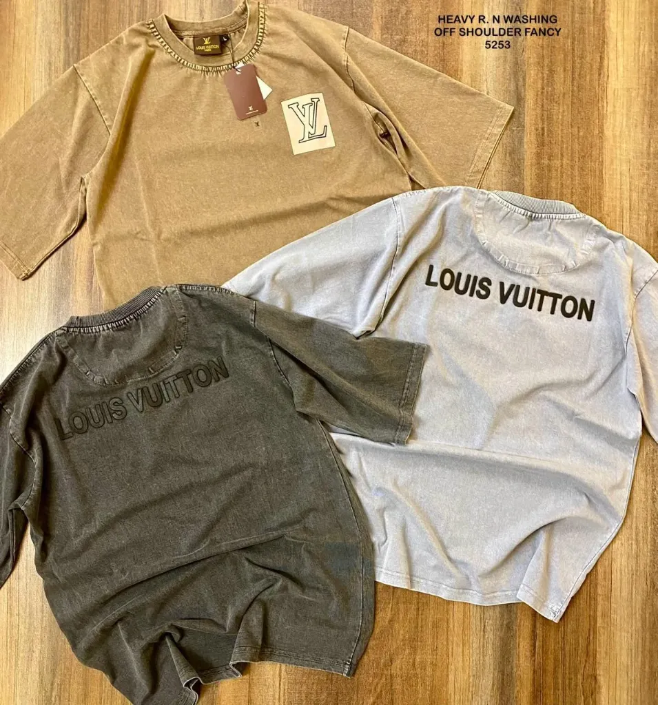 oversized washed drop shoulder T-shirts (Blue, XL)