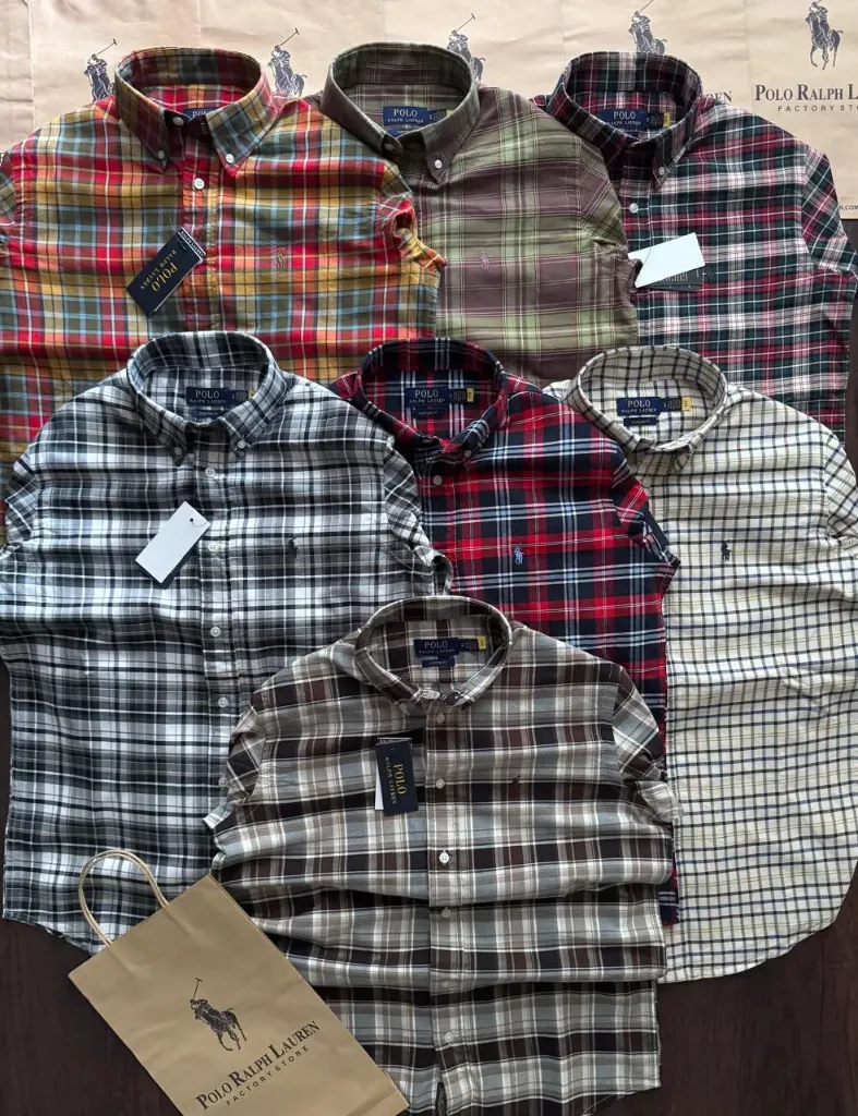 Polo Flannel shirts (white, XL)